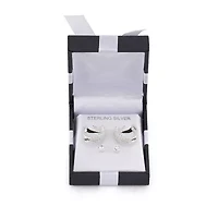 Womens Cubic Zirconia Sterling Silver Earring Set