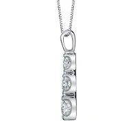 Womens 1/8 CT. T.W. Natural White Diamond 14K Gold Pendant Necklace