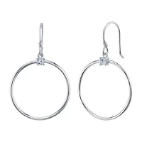 Womens Sterling Silver Drop Earrings