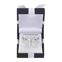 Womens Sterling Silver 26mm Hoop Earrings
