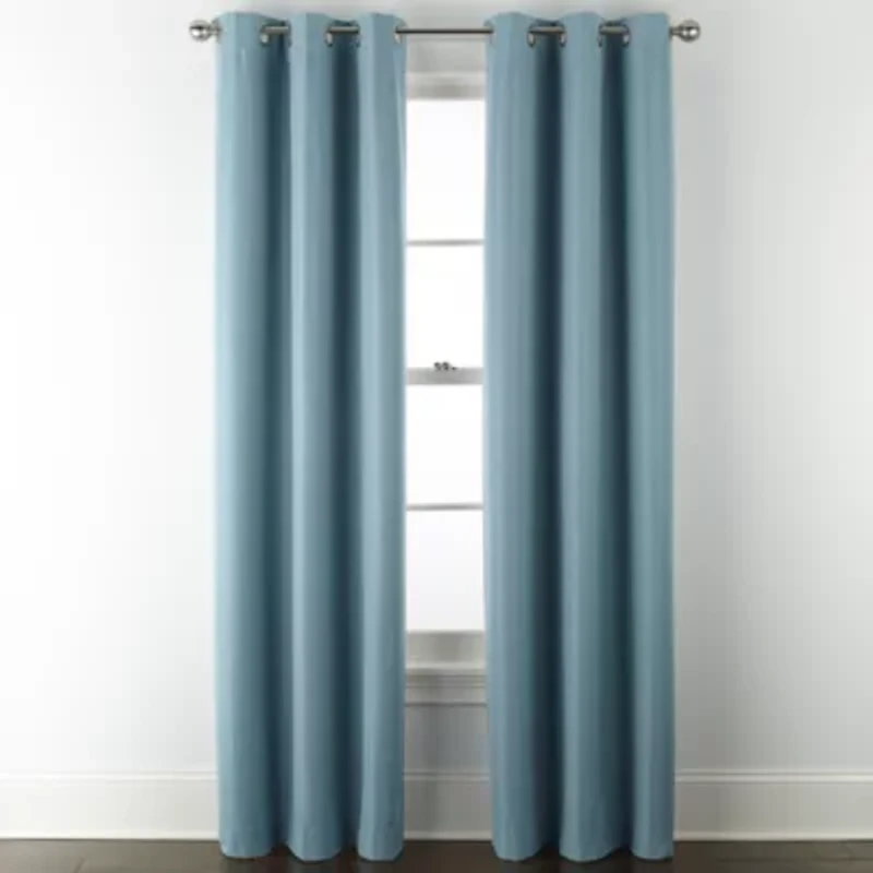 Home Expressions Allister Grommet Top Energy Saving 100% Blackout Single Curtain Panel