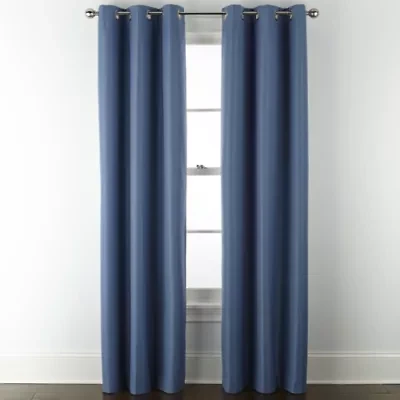 Home Expressions Allister Grommet Top Energy Saving 100% Blackout Single Curtain Panel