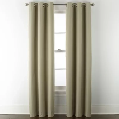Home Expressions Allister Grommet Top Energy Saving 100% Blackout Single Curtain Panel