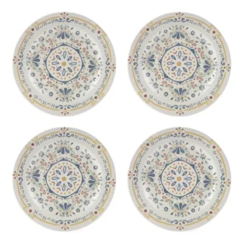 Linden Street Caspian Tile 4-pc. Melamine Dinner Plates
