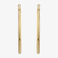 Womens 18K Gold 30mm Round Hoop Earrings