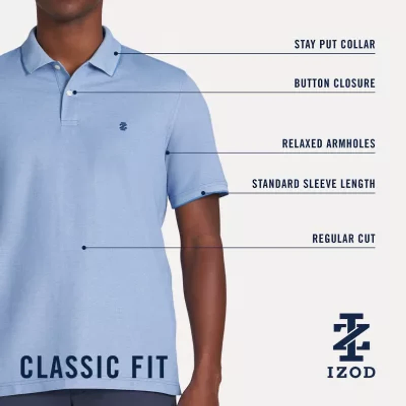 IZOD Advantage Performance Mens Classic Fit Short Sleeve Polo Shirt