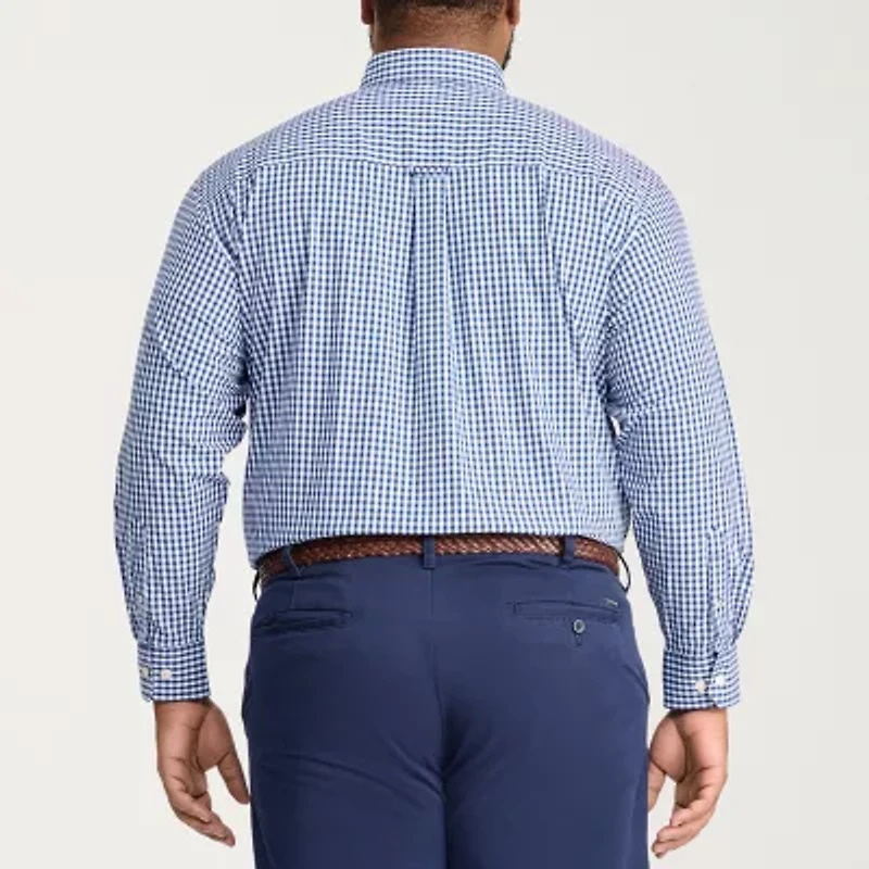 IZOD Performance Comfort Mens Long Sleeve Classic Fit Stretch Fabric Big and Tall Button-Down Shirt