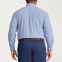 IZOD Performance Comfort Mens Long Sleeve Classic Fit Stretch Fabric Big and Tall Button-Down Shirt
