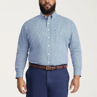 IZOD Performance Comfort Mens Long Sleeve Classic Fit Stretch Fabric Big and Tall Button-Down Shirt