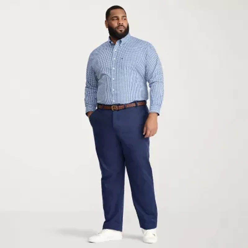 IZOD Performance Comfort Mens Long Sleeve Classic Fit Stretch Fabric Big and Tall Button-Down Shirt