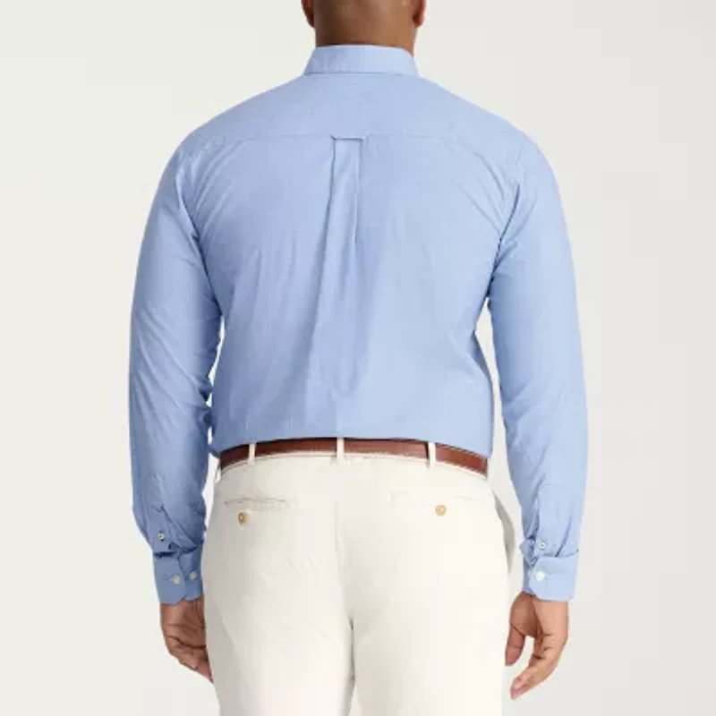 IZOD Performance Comfort Mens Long Sleeve Classic Fit Stretch Fabric Big and Tall Button-Down Shirt