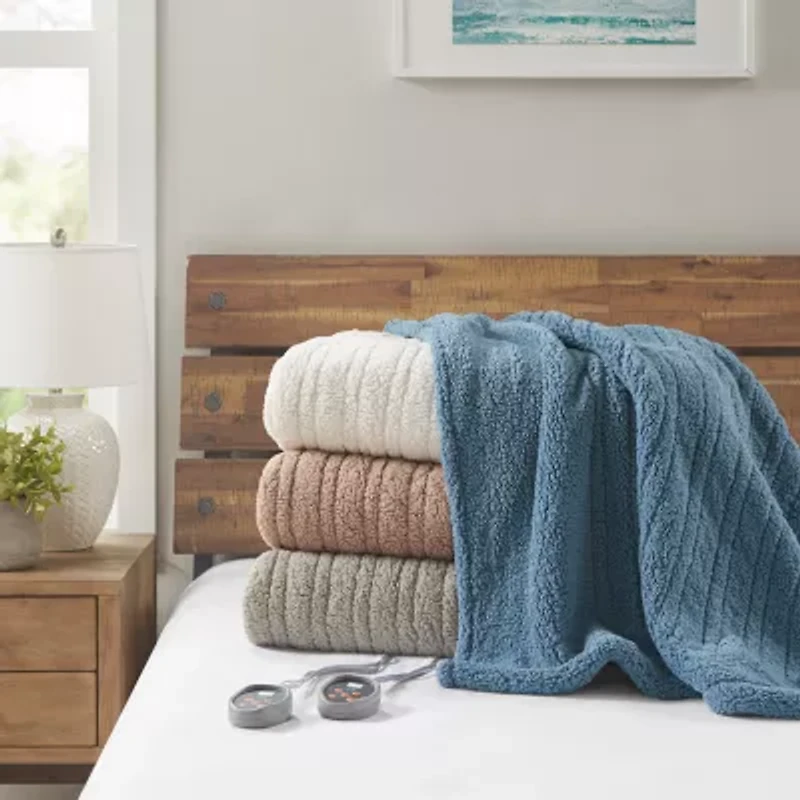True North By Sleep Philosophy Sherpa Heated Blanket