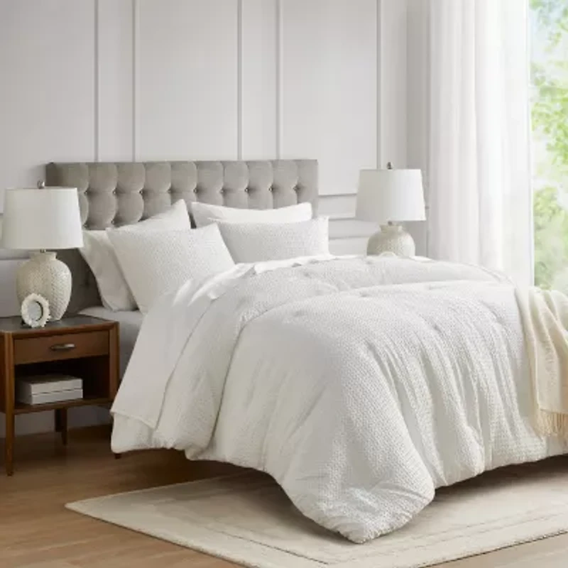 510 Design Mina Waffle Weave Textured Midweight Comforter Set
