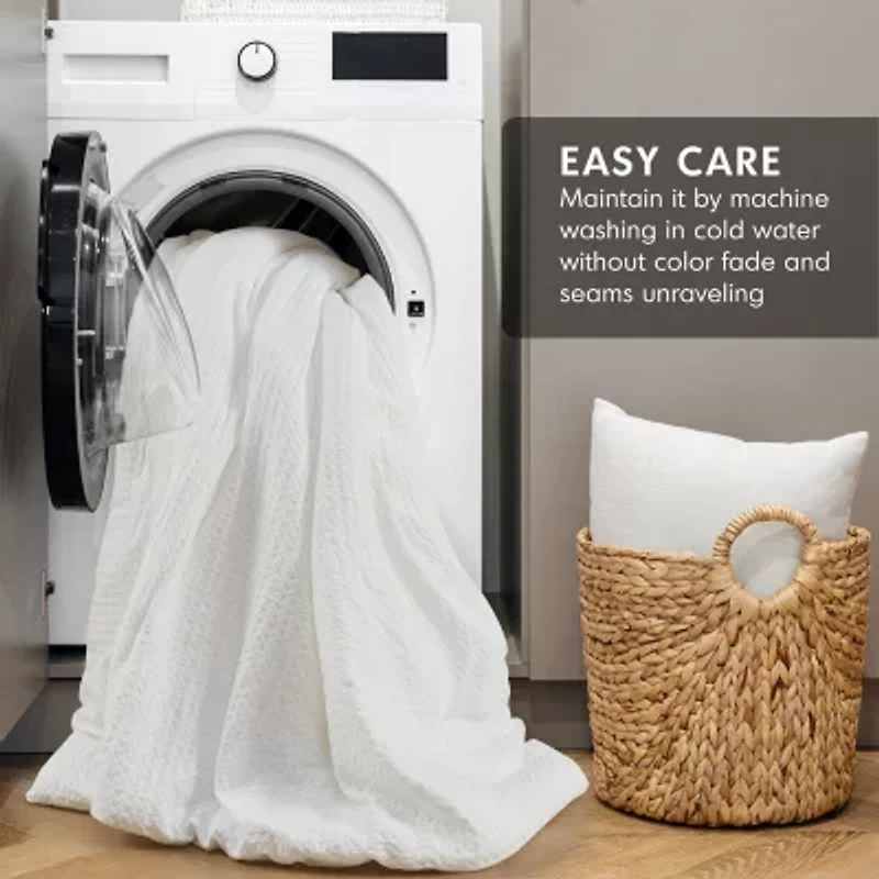 510 Design Mina Waffle Weave Textured Midweight Comforter Set