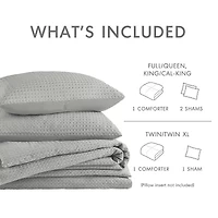 510 Design Mina Waffle Weave Textured Midweight Comforter Set