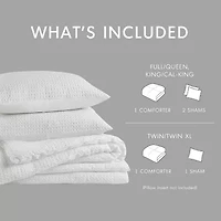 510 Design Mina Waffle Weave Textured Midweight Comforter Set