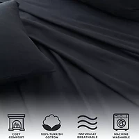 Linery Cotton Solid Flannel Sheet Set