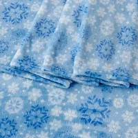 Linery Printed Velvet Plush Cozy Sheet Set