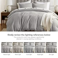 510 Design Mina Waffle Weave Textured Duvet Cover Set
