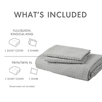 510 Design Mina Waffle Weave Textured Duvet Cover Set