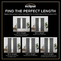 Eclipse Larissa Leaf Grommet Top 100% Blackout Single Curtain Panel