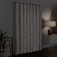 Eclipse Larissa Leaf Grommet Top 100% Blackout Single Curtain Panel