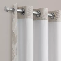 Eclipse Larissa Leaf Grommet Top 100% Blackout Single Curtain Panel