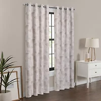 Eclipse Larissa Leaf Grommet Top 100% Blackout Single Curtain Panel
