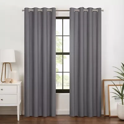 Eclipse Larissa Grommet Top 100% Blackout Single Curtain Panel