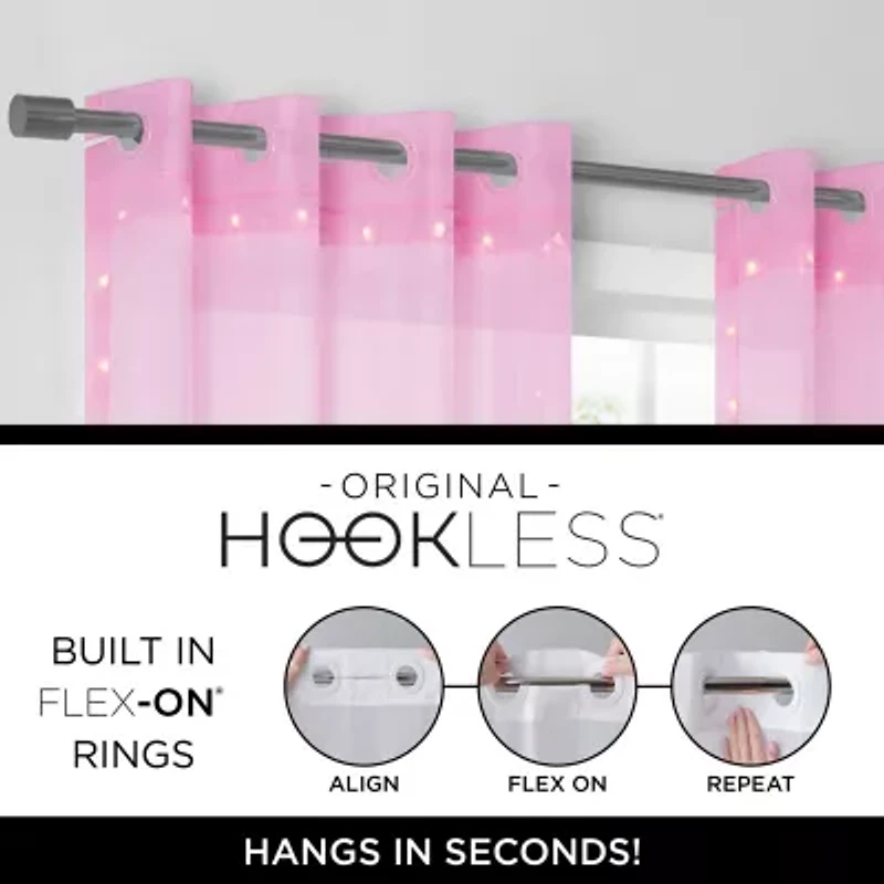 Eclipse Starlight Grommet Top Sheer Single Curtain Panel