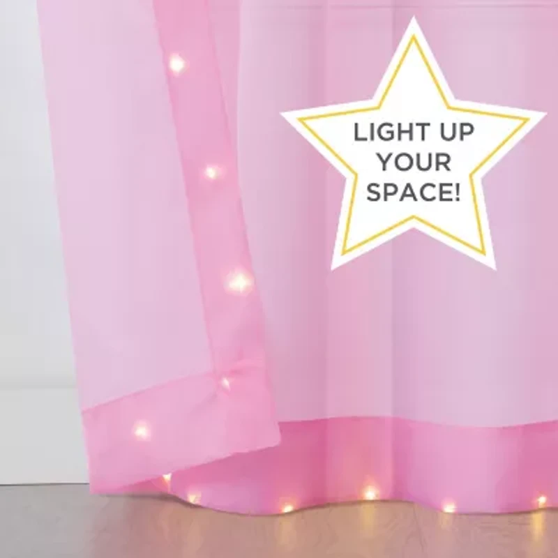 Eclipse Starlight Grommet Top Sheer Single Curtain Panel
