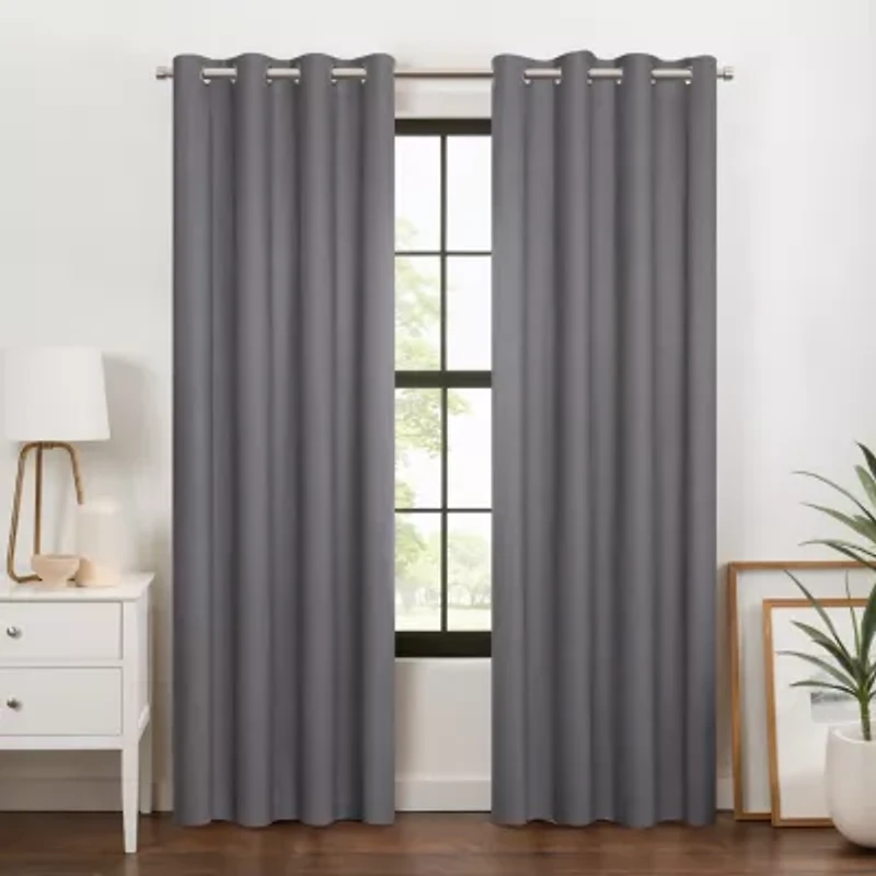 Eclipse Larissa Grommet Top 100% Blackout Single Curtain Panel