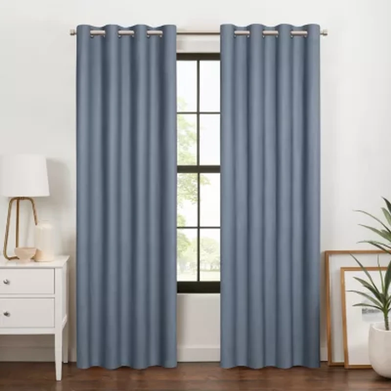 Eclipse Larissa Grommet Top 100% Blackout Single Curtain Panel