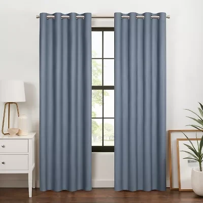 Eclipse Larissa Grommet Top 100% Blackout Single Curtain Panel