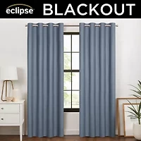 Eclipse Larissa Grommet Top 100% Blackout Single Curtain Panel