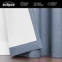 Eclipse Larissa Grommet Top 100% Blackout Single Curtain Panel