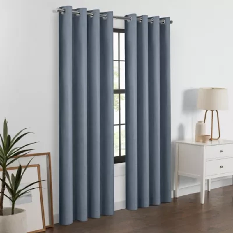 Eclipse Larissa Grommet Top 100% Blackout Single Curtain Panel