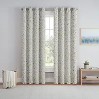 Eclipse Dutchess Botanical Grommet Top 100% Blackout Single Curtain Panel