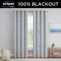 Eclipse Dutchess Botanical Grommet Top 100% Blackout Single Curtain Panel