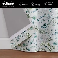 Eclipse Dutchess Botanical Grommet Top 100% Blackout Single Curtain Panel