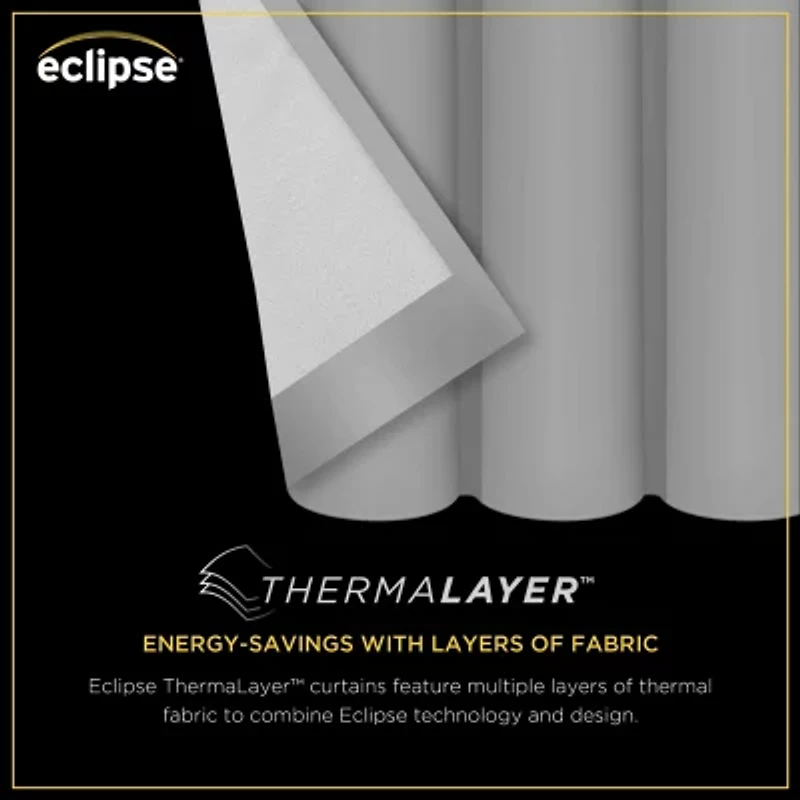 Eclipse Dutchess Botanical Grommet Top 100% Blackout Single Curtain Panel