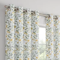 Eclipse Dutchess Botanical Grommet Top 100% Blackout Single Curtain Panel