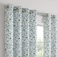 Eclipse Dutchess Botanical Grommet Top 100% Blackout Single Curtain Panel