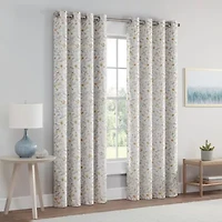 Eclipse Dutchess Botanical Grommet Top 100% Blackout Single Curtain Panel