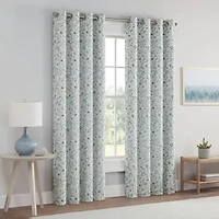 Eclipse Dutchess Botanical Grommet Top 100% Blackout Single Curtain Panel