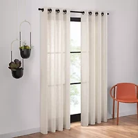 Umbra Dagen Grommet Top Sheer Single Curtain Panel