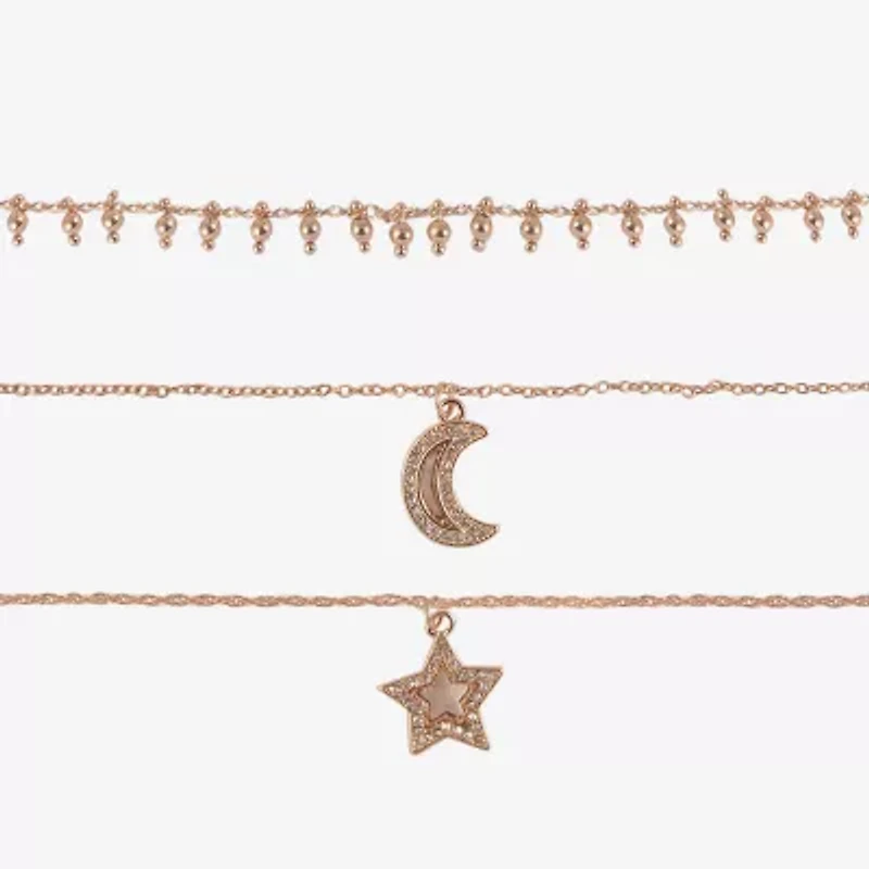 Arizona Gold Tone Girls Moon 18 Inch Pendant Necklace