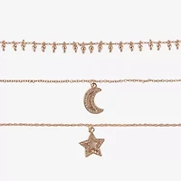 Arizona Gold Tone Girls Moon 18 Inch Pendant Necklace