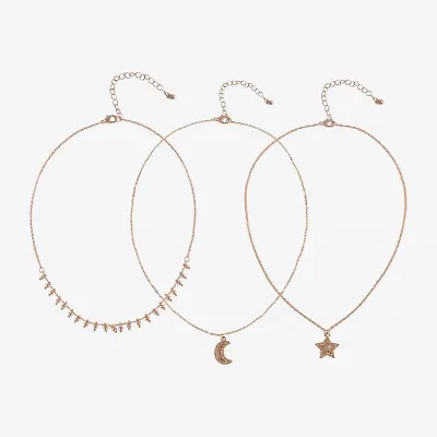 Arizona Gold Tone Girls Moon 18 Inch Pendant Necklace
