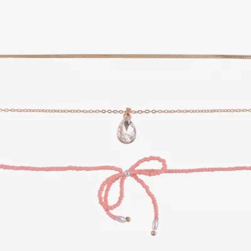 Arizona Gold Tone Girls Pear 18 Inch Pendant Necklace